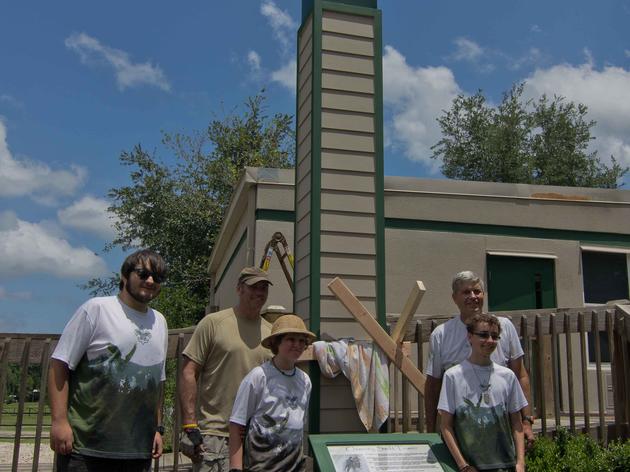 Boy Scouts Erect Chimney Swift Tower at Orlando Wetlands Park