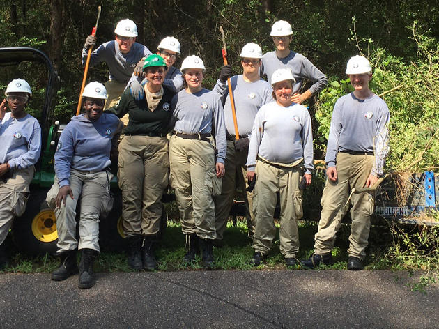 AmeriCorps Volunteer Crew Joins Audubon's Corkscrew Swamp Sanctuary 