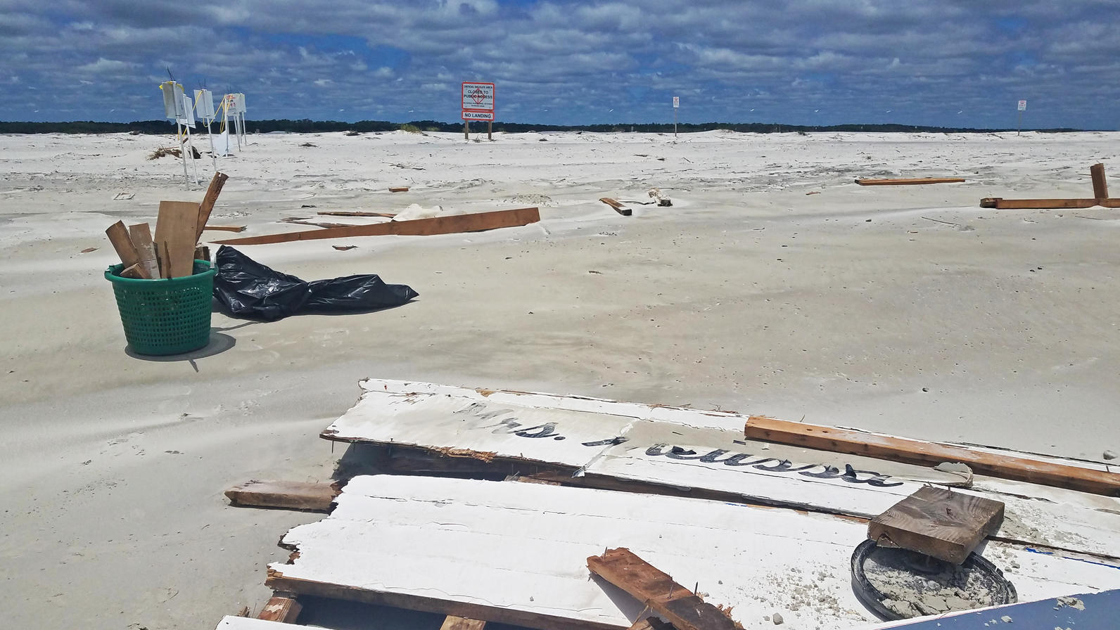 Boat debris. Photo: Savannah Penney.