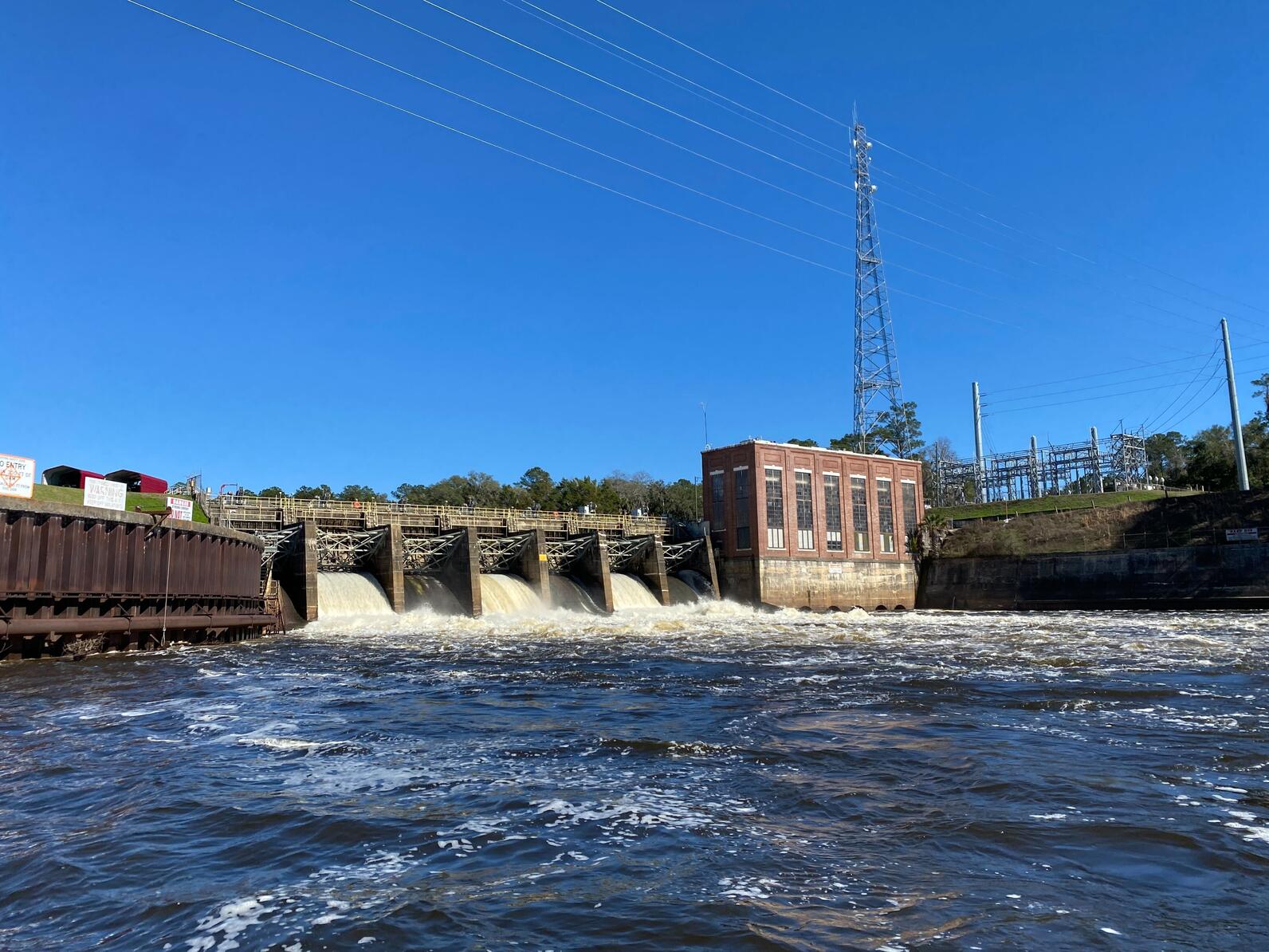 A large structure in a water body