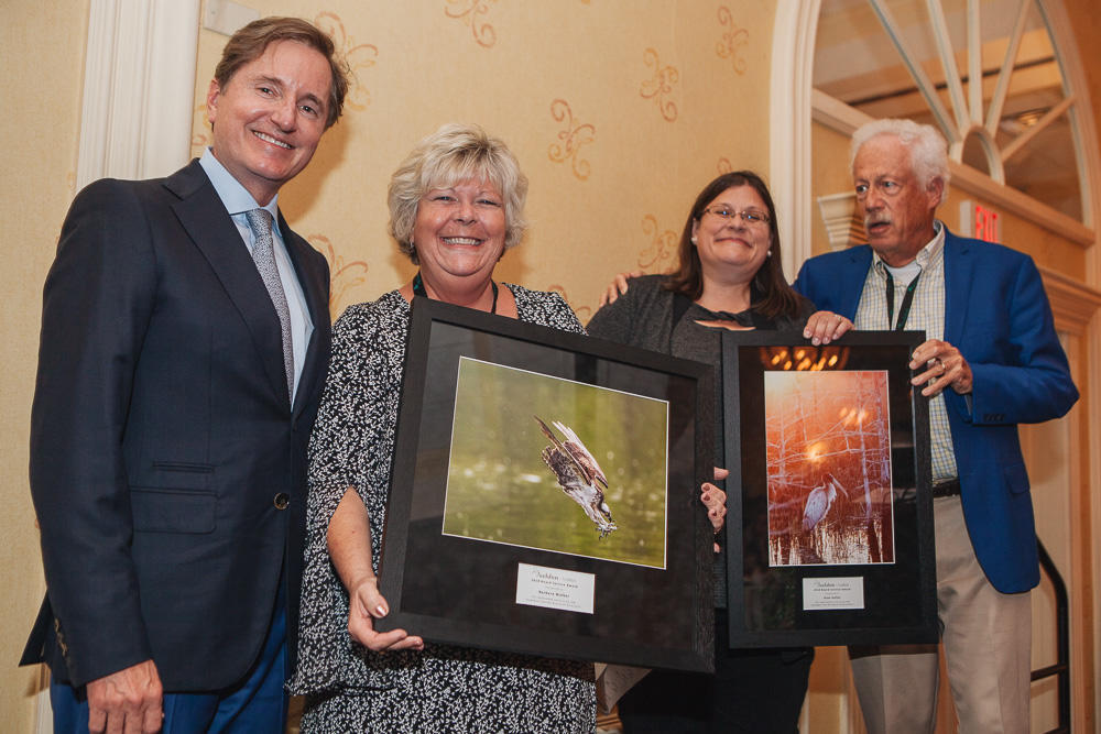 Barbara Walker and Alan Keller accepting the Audubon Florida Board Service award.