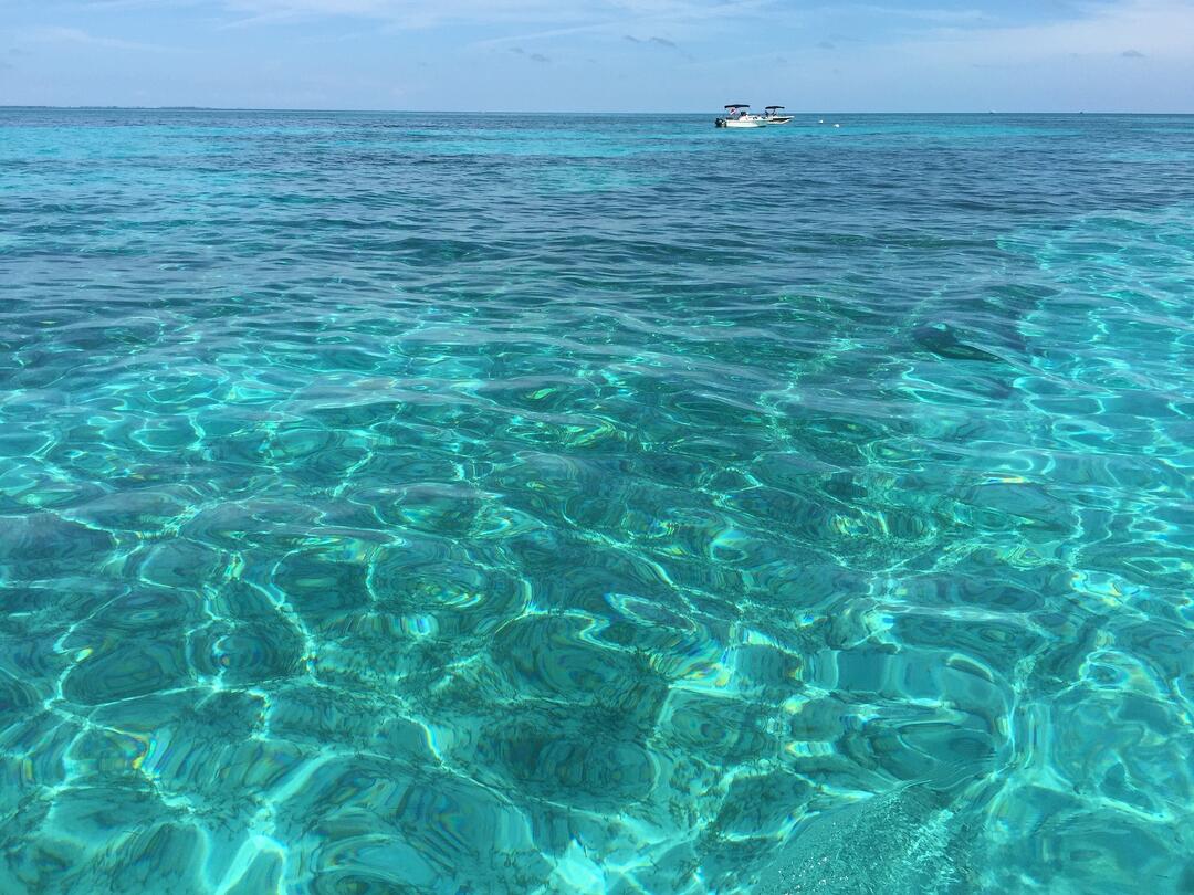 blue water of the keys