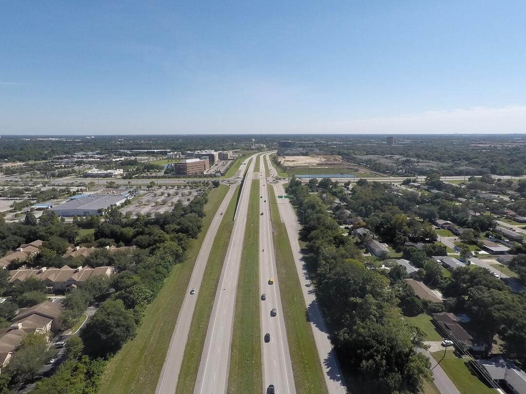 Highway seen from above.